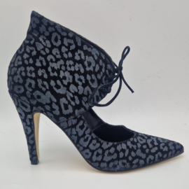 Mille Grazie luipaard print pumps. Maat 42, Zwart/grijs.