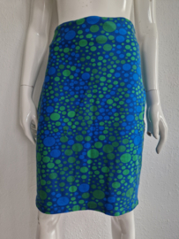 Lien & Giel rok. Maat L. Blauw/groen/print.