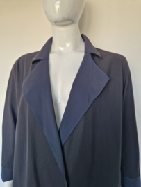 Studio Anneloes vest. Maat XL. Zwart/blauw/travelstof.