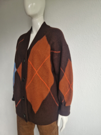 COS vest. Maat M. Bruin/oranje/wol.
