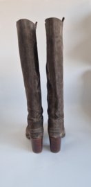 Shabbies Amsterdam hoge laarzen | Maat 40 | Taupe |