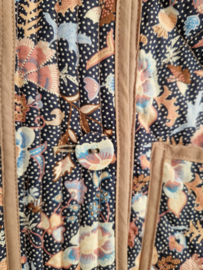 Noa Noa reversible jas – maat S – beige / bloemenprint – quilted