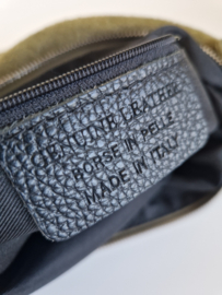 Italiaans leren schoudertas | Metallic groen |