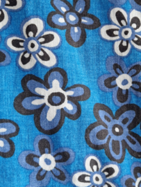 Marni x Uniqlo blouse. Maat XXL. Blauw/bloemenprint.