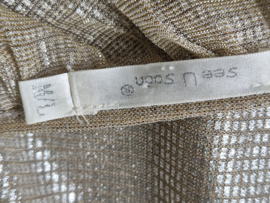 See U Soon top. Maat M/L. Goudkleurig.