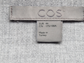 COS dubbellaagse top. Maat 44, Grijs/wit.