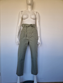 Ba&sh paperbag pantalon. Maat 2. Olijfgroen