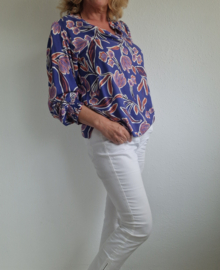 Studio Anneloes top. Maat L. Lavendel/print.