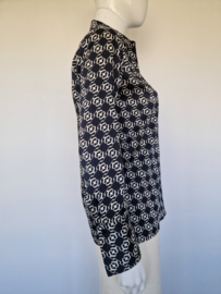 Sandro Paris blouse. Maat 1, Zwart/kettingprint.