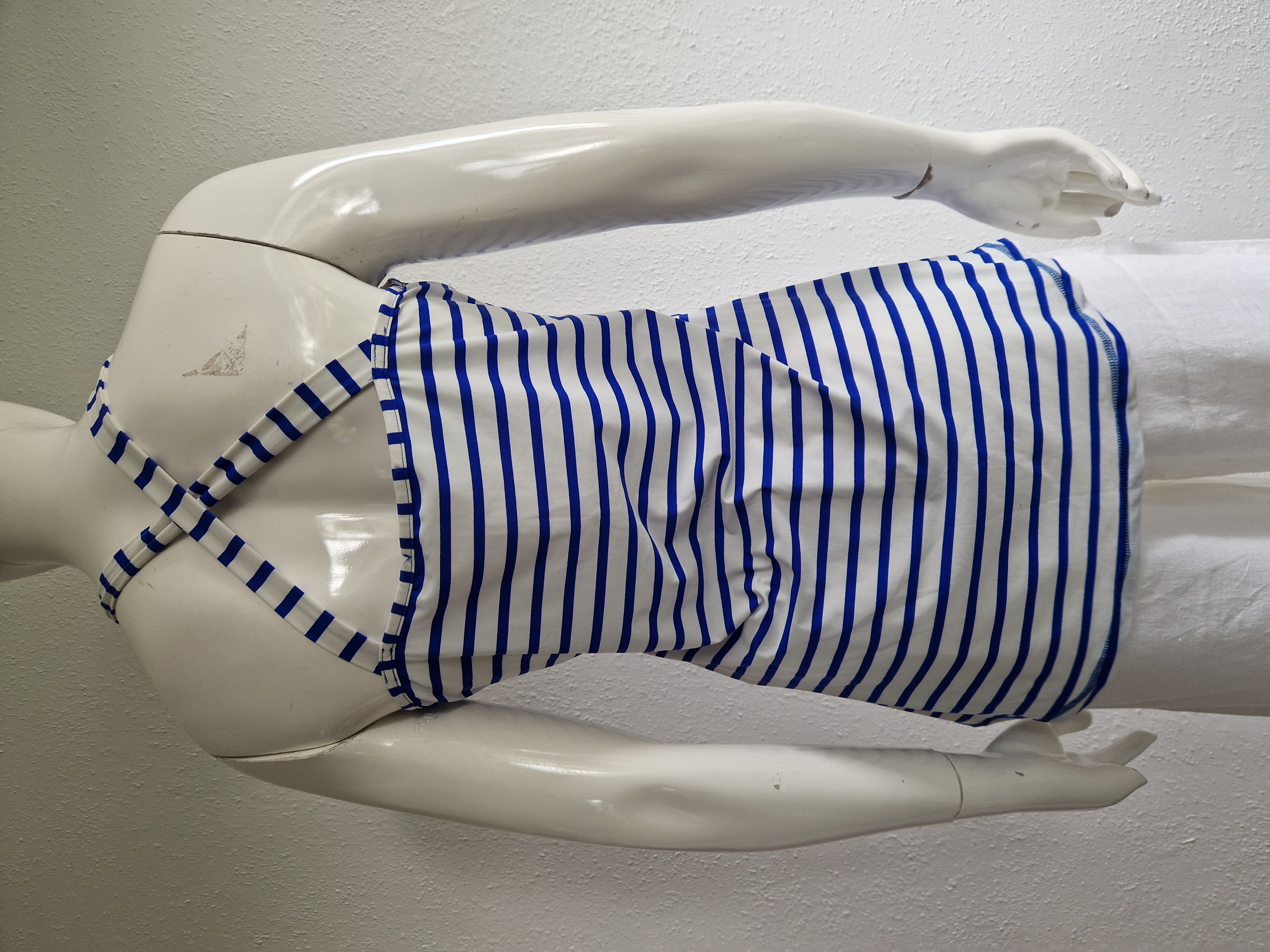 Studio Anneloes wrapper. Maat L.Blauw/wit/gestreept