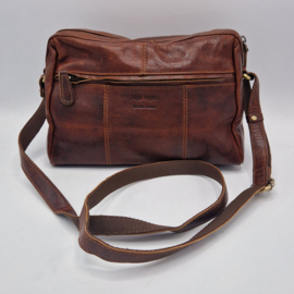 High Hopes cross body tas Helga. Bruin/leer.