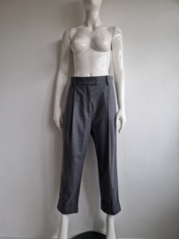 Cos cropped bandplooi pantalon. Maat 38, Grijs/wol.