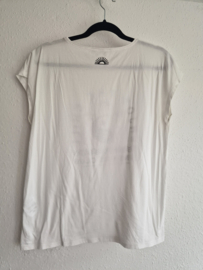 Marc Aurel T-shirt. Maat 38, Wit/print.