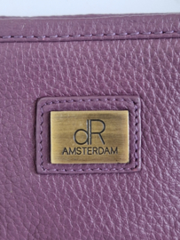 dR Amsterdam crossbody schoudertas. Auberine/leer