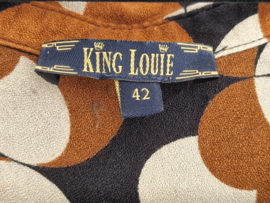 King Louie midi blousejurk. Maat 42, Retroprint.