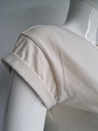 Summum shirt met print. Maat S. Crème/goud.