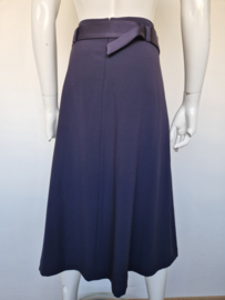 Riani midi rok met overslag. Maat 38/40. Donkerblauw