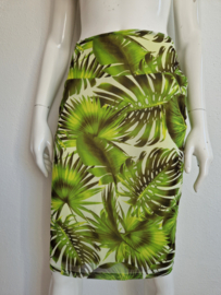 Wax Collection rok. Maat 38, Groen/ palmbladerenprint.