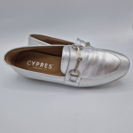 Cypres loavers. Maat 36, Zilver/leer.