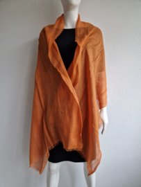 Max Mara Weekend shawl. Oranje/linnen.