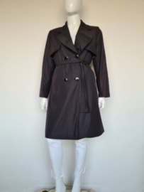 Marina Burkhardt trenchcoat.Mt. 40, Zwart.