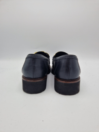 Gabor loafers. Maat 5. Zwart/goudkleurige schakels.