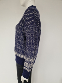 COS trui met turtleneck. Maat M. Blauw/wit.