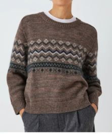 Soeur Wilhem trui. Maat 38, Grijs/wol.