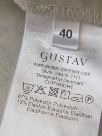 Gustav top. Maat 40, Zacht groen/bloemenprint.