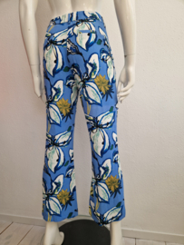 Pom Amsterdam Lily pantalon. Maat 40, Blauw/print.