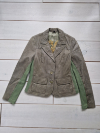 Transmission blazer. Maat 36, Groen/leer.