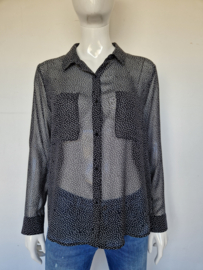 Samsoe & Samsoe blouse. Mt. M. Zwart/print.