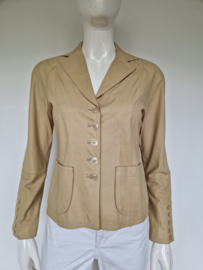ML Collections blazer. Maat 36. Beige/leer.