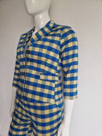 Zilch pak. Maat L/XL. Blauw/geel geruit.