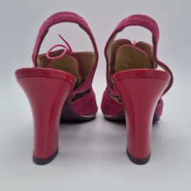 Audley London suède slingback pumps. Maat 41,fuchsia