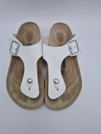 Birkenstock Gizeh slippers. Maat 41, Wit