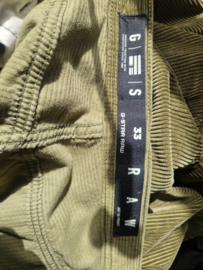 G-Star RAW Cargo Cord 3D Boyfriend broek | Maat 33 | Olijfgroen |
