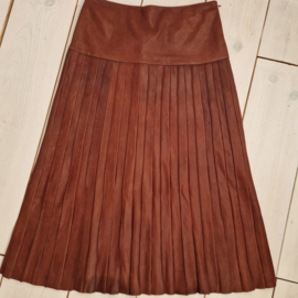 Annette Görtz leren rok. Maat 38, Bruin.