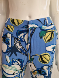 Pom Amsterdam Lily pantalon. Maat 40, Blauw/print.