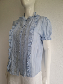 Golden Live blouse. Maat M. Lichtblauw.