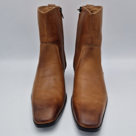 Osstone enkellaarzen. Maat 41, Cognac/leer
