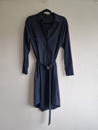 Shirtdress Joline Jolink. Model FALL. Maat M. Blauw/zijde