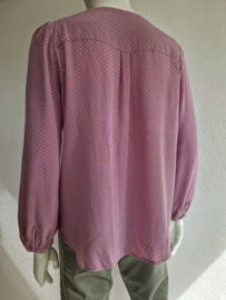 King Louie blouse met V-hals. Maat 38, Zachtroze.