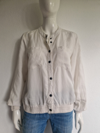 Anna Blue bomber jasje. Maat 40/42, Wit.