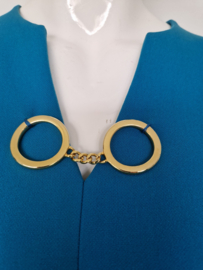 Caroline Biss jurk. Maat 36, Turquoise.