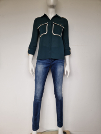 Elisabetta Franchi blouse. IT maat 40, Donkergroen