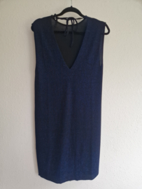 Supertrash lurex jurk in donkerblauw. Maat S.