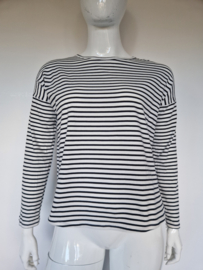 Zenggi longsleeve | Maal L | Zwart/wit gestreept |