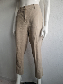 Cambio cropped pantalon. Maat 40, Beige/linnen.