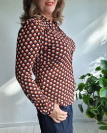 King Louie blouse | Maat 40 |Retro print |